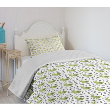 Bunnies with Floral Motifs Bedspread Set