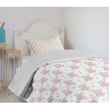 Princess Cats with Tiara Bedspread Set