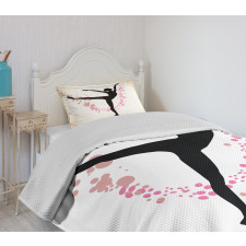 Woman Dancer Color Spots Bedspread Set