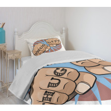 Punching Fists Comic Book Bedspread Set