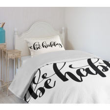 Words in Art Form Bedspread Set