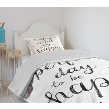 Grunge Inspirational Words Bedspread Set