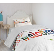 Music Notes and Butterflies Bedspread Set