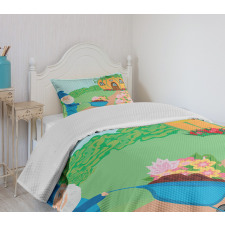 Magic House in the Forest Bedspread Set