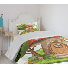 Magic World Mushroom House Bedspread Set