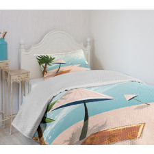 Beach Landscape Paradise Bedspread Set