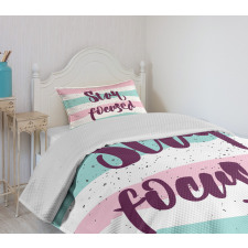 Horizontal Pastel Stripes Bedspread Set