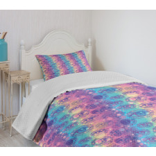 Vertical Colorful Stripes Bedspread Set