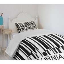 Barcode City Buildings Bedspread Set