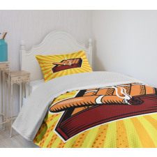 Cigar Box in Pop Art Style Bedspread Set