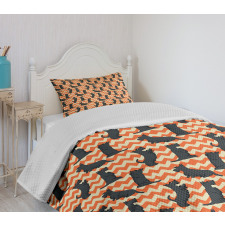 Crooked Zigzag Backdrop Bedspread Set