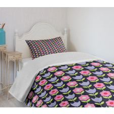 Daisy and Tulip Blossoms Bedspread Set