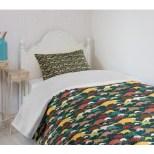 Colorful Tyrannosaurus Bedspread Set