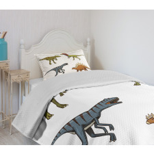 Reptile Fossils Animals Bedspread Set