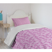 Pastel Trex Fossil Bedspread Set