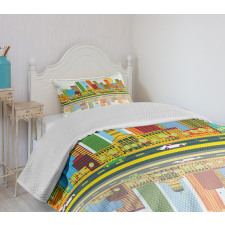 Denver Skyline Old Town Bedspread Set