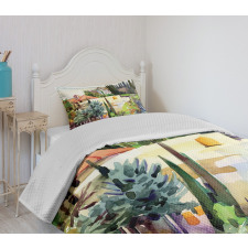 Tuscany Village Scenery Bedspread Set