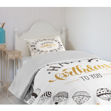 Happy Birthday to You Words Bedspread Set