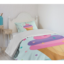 Unicorn Cake Fairy Rainbow Bedspread Set