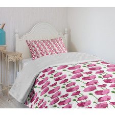 Delicate Spring Floral Art Bedspread Set