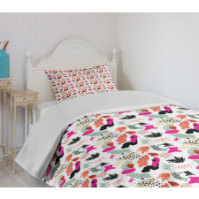 Formless Colorful Shapes Bedspread Set