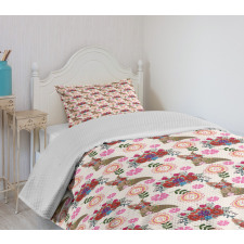 Bunny with Floral Headdress Bedspread Set