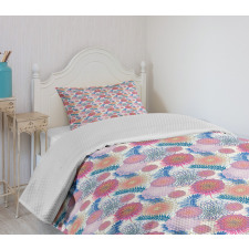 Colorful Mexican Flowers Bedspread Set