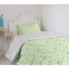 Watercolor Leaves Bedspread Set