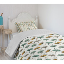 Floral Autumn Design Bedspread Set