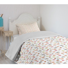 Graphic Colorful Japanese Bedspread Set