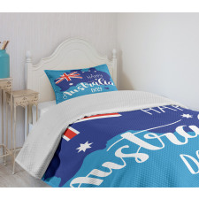 Aussie Day Words Bedspread Set