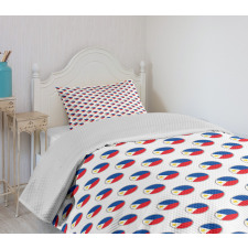 Circles with Flag Bedspread Set