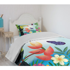 Paradise Flower Blossoms Bedspread Set