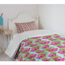 Hand-drawn Summer Pattern Bedspread Set