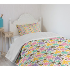 Rainbow Tone Summer Theme Bedspread Set