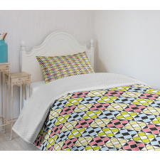 Colorful Mosaic Style Bedspread Set