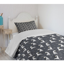 Simple Cartoon Giraffe Bedspread Set