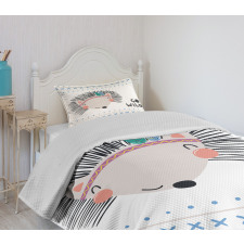 Hedgehog Go Wild Words Bedspread Set