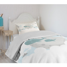 Whales Moon Castles Bedspread Set