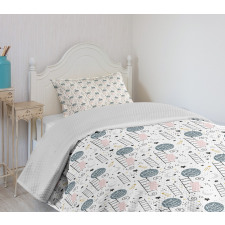 Bear and Stars Cartoon Bedspread Set