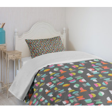 Half Circles Geometrical Bedspread Set