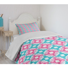 Paintbrush Color Contrast Bedspread Set