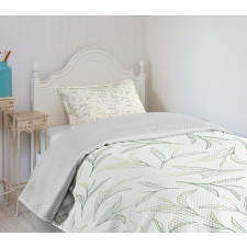 Freshly Picked Tea Leaf Sketch Bedspread Set