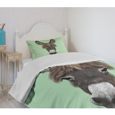 Illustrated Animal Portrait Bedspread Set