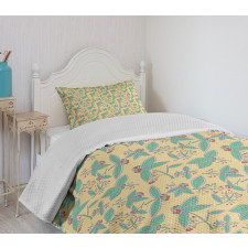 Herbal Leafage Freshness Bedspread Set