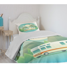 Road Trip Vehicle at Countryside Bedspread Set