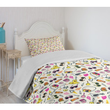 Sandy Summer with Sunglasses Bedspread Set