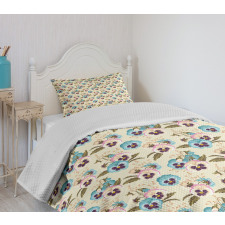 Pansy Buds Blossoms Bedspread Set