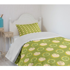 Cartoon Abstract Oranges Bedspread Set