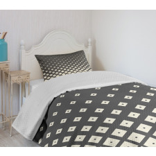 Rhombus Shapes Design Bedspread Set